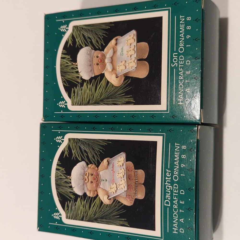Hallmark Keepsake Christmas Ornaments Daughter and Son lot of 2